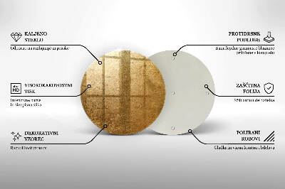 Podložka pod svíčku kulatá Textura pozadí zlatá