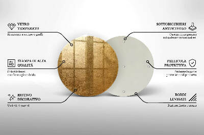 Podložka pod svíčku kulatá Textura pozadí zlatá