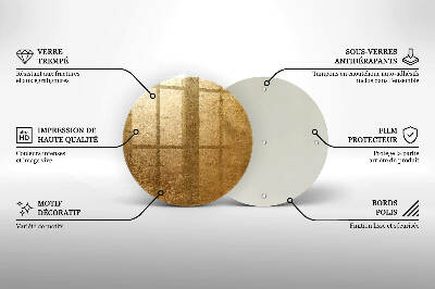 Podložka pod svíčku kulatá Textura pozadí zlatá