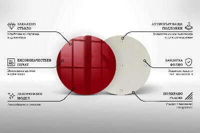 Podložka pod svíčku kulatá Červená barva