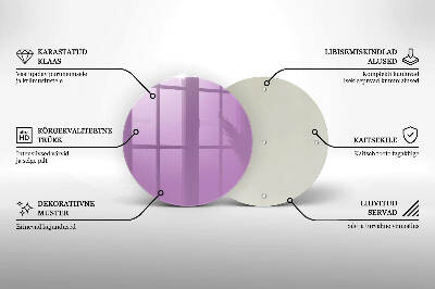 Podložka pod svíčku kulatá Fialová barva