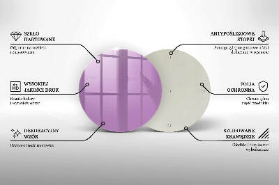 Podložka pod svíčku kulatá Fialová barva