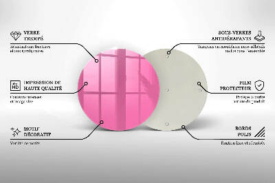 Podložka pod svíčku kulatá Růžová barva
