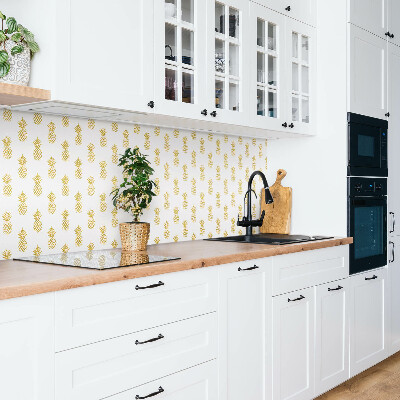 Obkladový panel do kuchyně Zlatý kreslený ananas