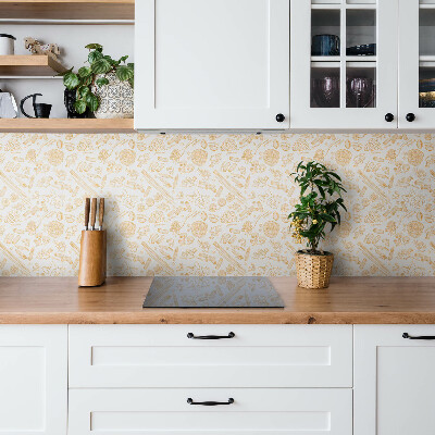Nástěnný panel do kuchyně Motiv žlutých těstovin