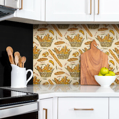 Nástěnný panel do kuchyně Kreslený chléb