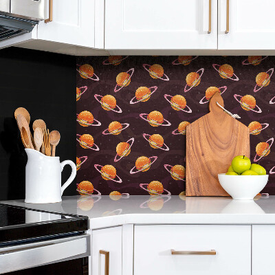 Obkladový panel do kuchyně Hamburgerové planety