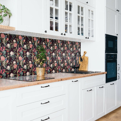 Nástěnný panel do kuchyně Módní květiny
