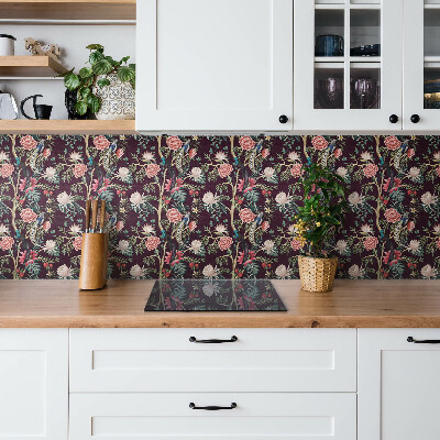 Nástěnný panel do kuchyně Módní květiny