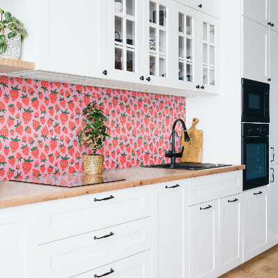 Nástěnný panel do kuchyně Kreslená jahoda