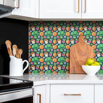 Obkladový panel do kuchyně Kreslená zelenina