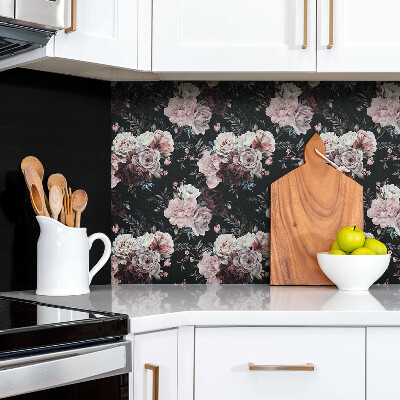 Obkladový panel do kuchyně barevné květy