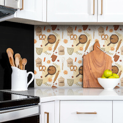 Obkladový panel do kuchyně Cukr, mouka a pečivo