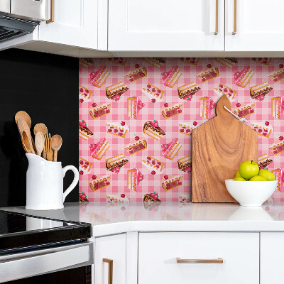 Nástěnný panel do kuchyně Dezert a dorty