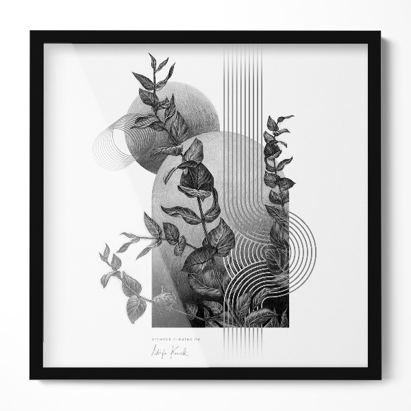 Černý fotorámeček na zeď 50x50 cm