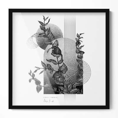 Černý fotorámeček na zeď 50x50 cm