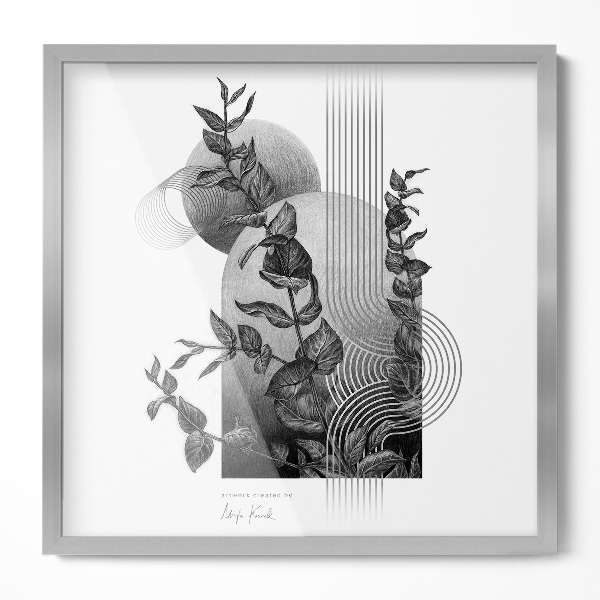 Stříbrný závěsný fotorámeček 50x50 cm