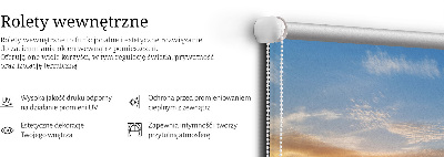 Okenní roleta se západem slunce a barvami
