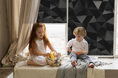 Okenní roleta vnitřní v černém provedení origami