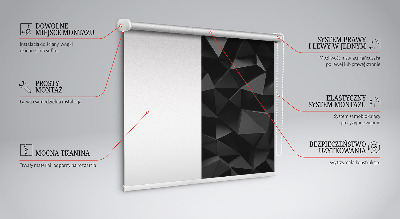 Okenní roleta vnitřní v černém provedení origami