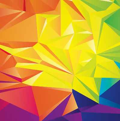 Okenní roleta vnitřní v barevném origami vzoru