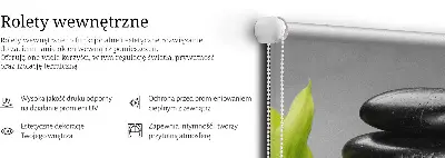 Okenní roleta vnitřní s motivem orchidejí na kamenech