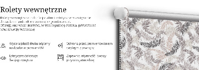 Látková roleta s motivem listů rostlin