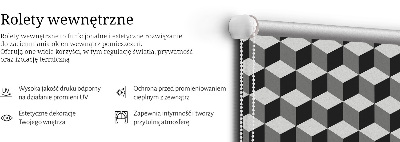 Okenní roleta vnitřní s motivem 3D kostek