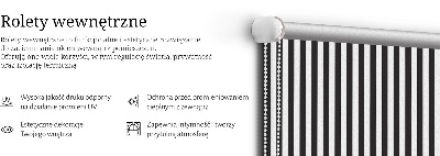 Okenní roleta vnitřní v černobílých pruzích