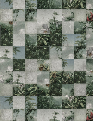 Okenní roleta s motivem kachlových palem