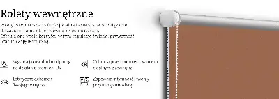 Látková roleta v hnědém provedení