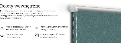Okenní roleta vnitřní se zelenými palmovými listy