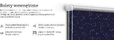 Okenní roleta se vzorem souhvězdí hvězd