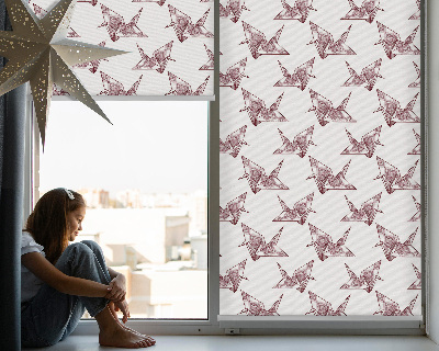 Okenní roleta vnitřní s motivem origami labutě