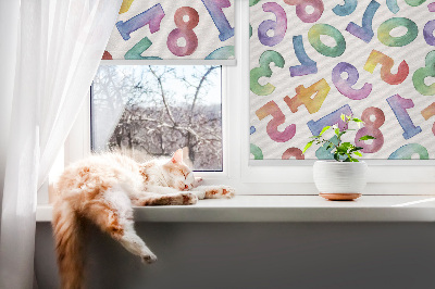 Látková roleta barevná čísla