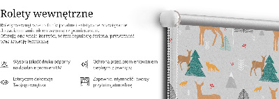 Okenní roleta vnitřní se vzorem srnce v lese