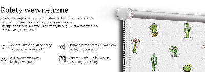 Okenní roleta s motivem kaktusů