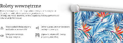 Okenní roleta modré listy