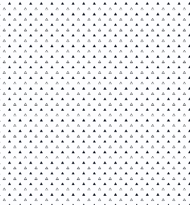 Látková roleta s motivem trojúhelníků