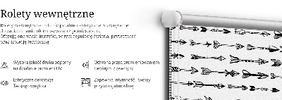Látková roleta s náčrtem šípů