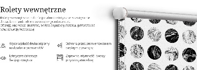 Okenní roleta vnitřní v provedení žulových kol