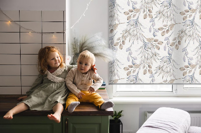 Okenní roleta vnitřní s potiskem bílých květů