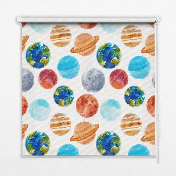 Látková roleta s motivem planet