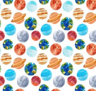 Látková roleta s motivem planet
