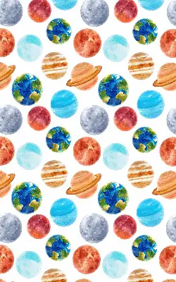 Látková roleta s motivem planet