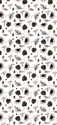 Okenní roleta vnitřní s motivem plameňáků a listů