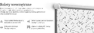 Okenní roleta vnitřní s motivem souhvězdí