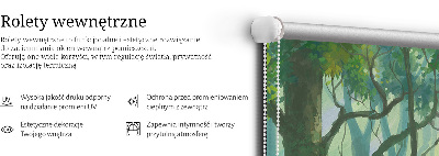 Okenní roleta se vzorem stromů