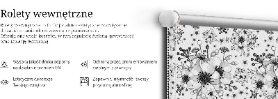 Okenní roleta vnitřní s nakreslenou květinou