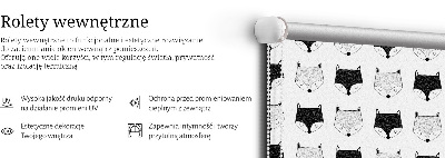 Okenní roleta vnitřní s kreslenými liščími hlavami